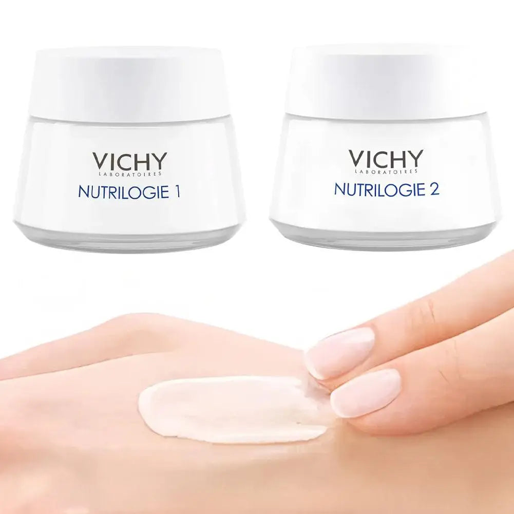 VICHY Crème Nourrissante Visage 50ml - Hydratante Réparatrice Peau Sèche