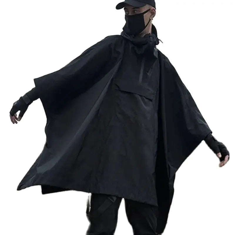 Veste Pluie DulTechwear Multifonction Unisexe - Imperméable Camping Surdimensionné Capuche Everak