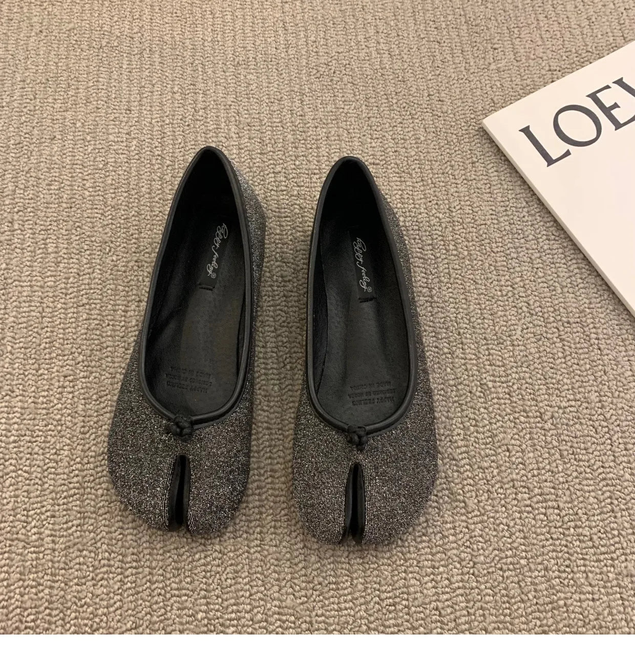 Chaussures Tabi Style Japonais Cuir - Mocassins Fendus Mary Jane Ballerine