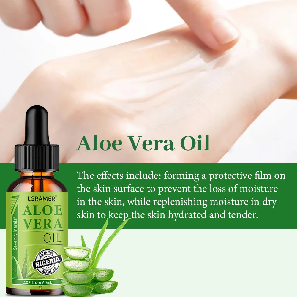 Aloe Vera Moisturizing Face Oil - Smooth Tender Skin Care Essence