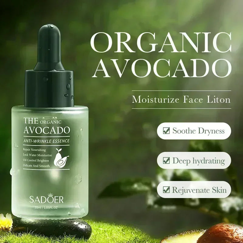 Organic Avocado Shea Butter Face Essence - Anti-Aging Moisturizing Repairing