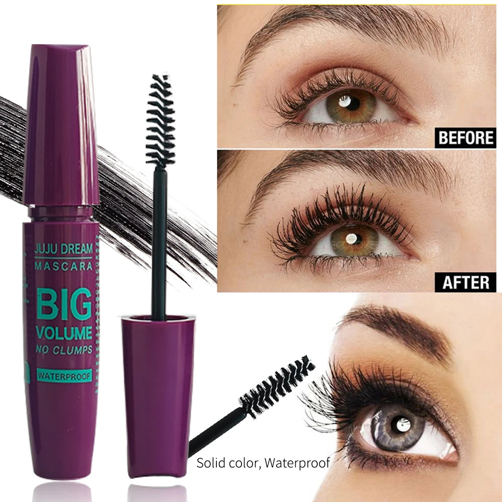 JUJU DREAM Mascara 4D Fibres - Volume Allongement Imperméable Noir Intense