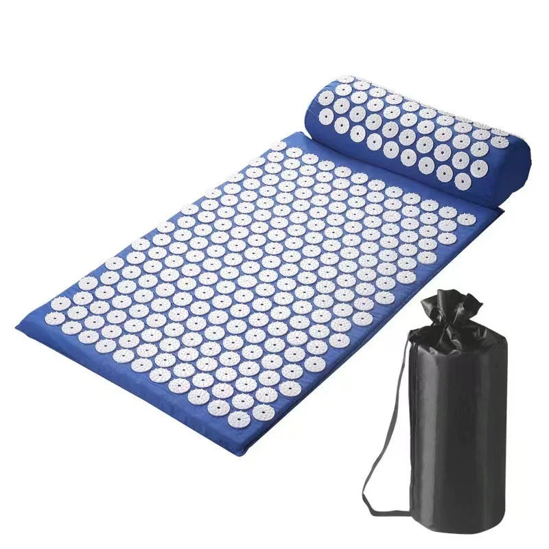 Tapis Acupression Massage Yoga + Oreiller - Soulage Douleur Stress Dos