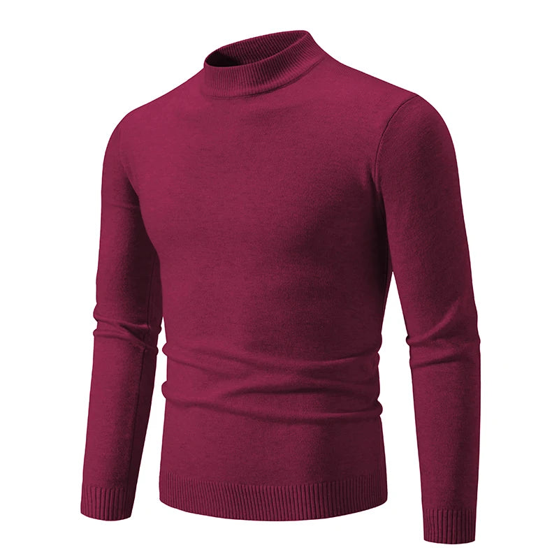 Pull Col Roulé Tricoté Homme Femme - Demi Col Haute Qualité Automne Hiver Unisexe