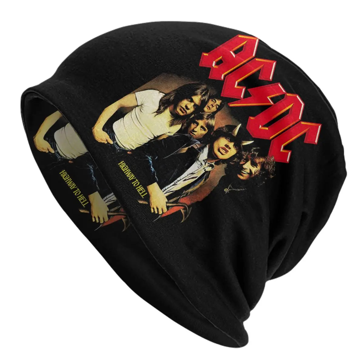 Bonnet Rétro Rock AC/DC - Tricot Hiver Heavy Metal Unisexe