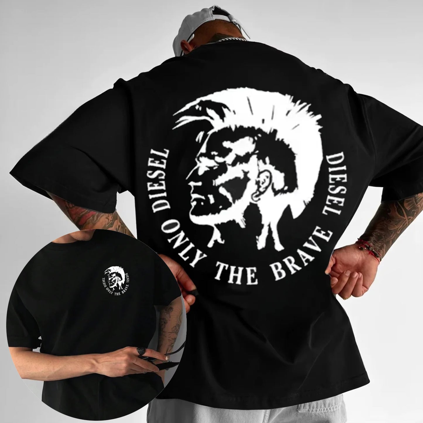 2025 hommes 100% coton T-Shirt graphique nouvelles tenues seulement le Brave Estilo graphique surdimensionné unisexe vêtements Harajuku Vintage décontracté