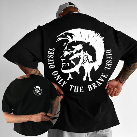 2025 hommes 100% coton T-Shirt graphique nouvelles tenues seulement le Brave Estilo graphique surdimensionné unisexe vêtements Harajuku Vintage décontracté