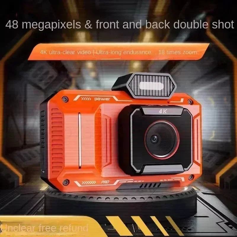 Caméra Numérique 4K Professionnelle - Zoom 18x Lumière LED Vlog