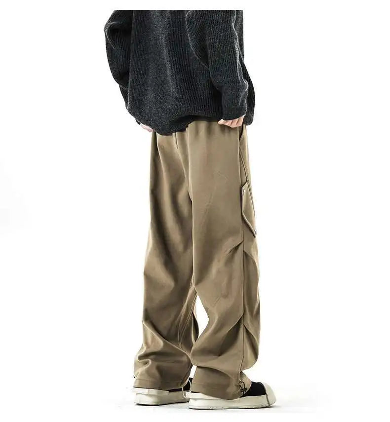 Pantalon Cargo Homme Streetwear - Jambe Large Automne-Hiver