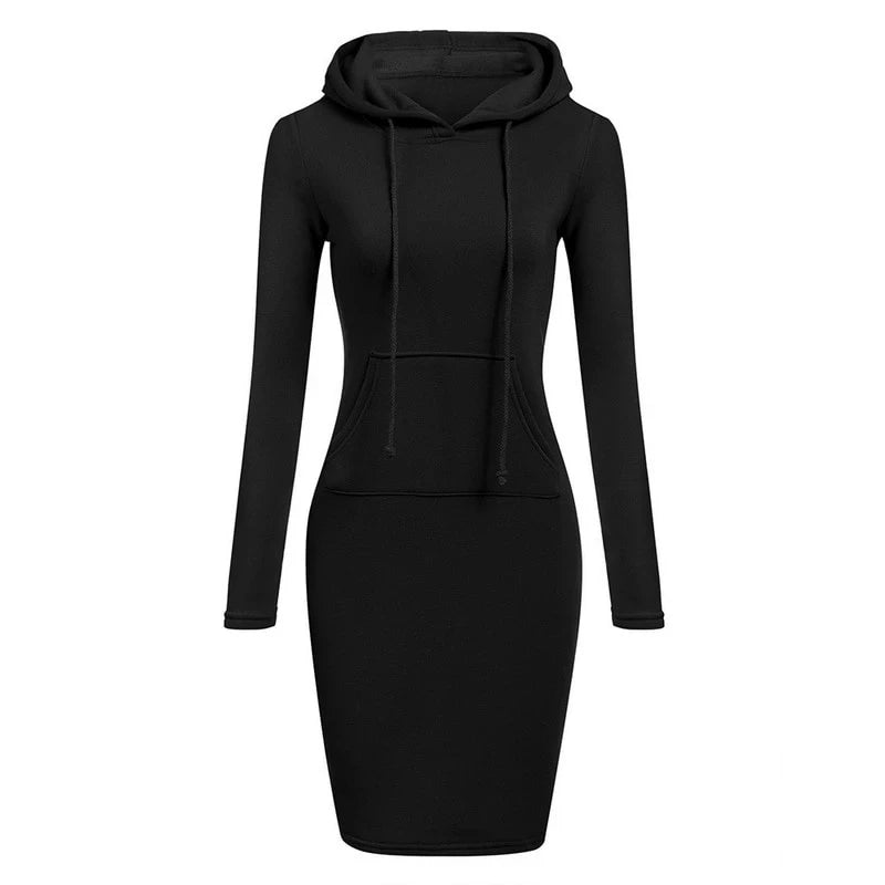Robe Femme à Capuche Automne - Vêtement Décontracté Confortable