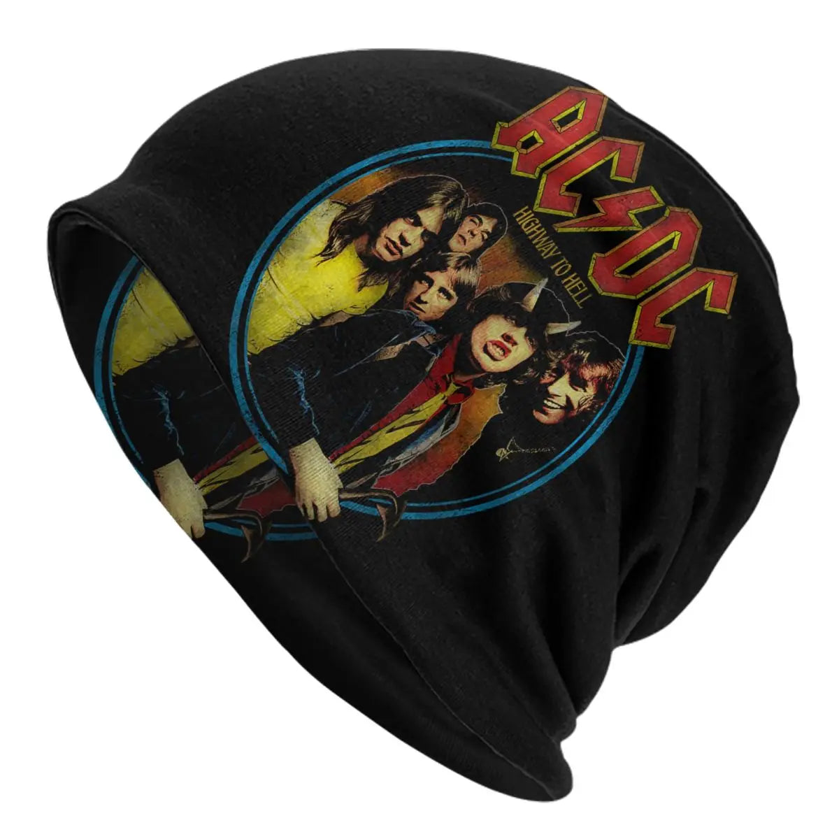 Bonnet Rétro Rock AC/DC - Tricot Hiver Heavy Metal Unisexe