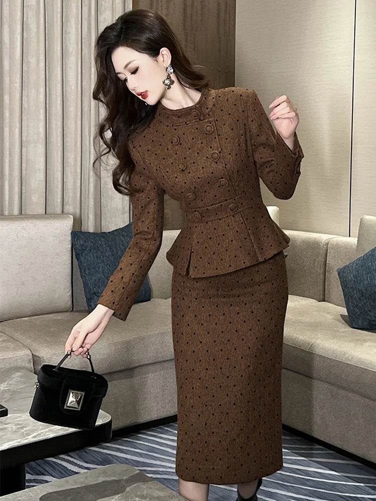 Robe Mi-Longue Femme Vintage Double Boutonnage - Élégante Fête Printemps