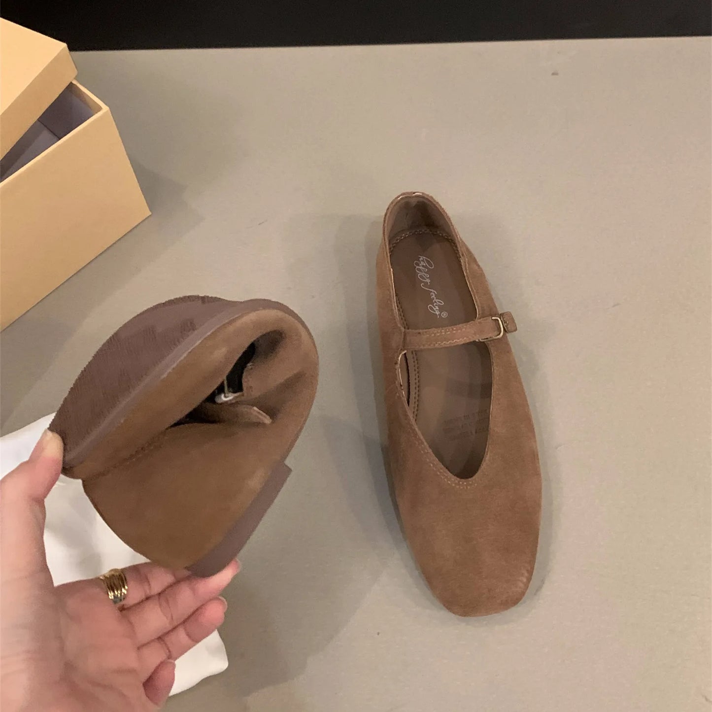 Bailamos 2024 printemps nouvelle marque femmes chaussures plates bout rond peu profond sans lacet dames chaussures de Ballet décontractées en cuir souple Eelgant chaussures habillées