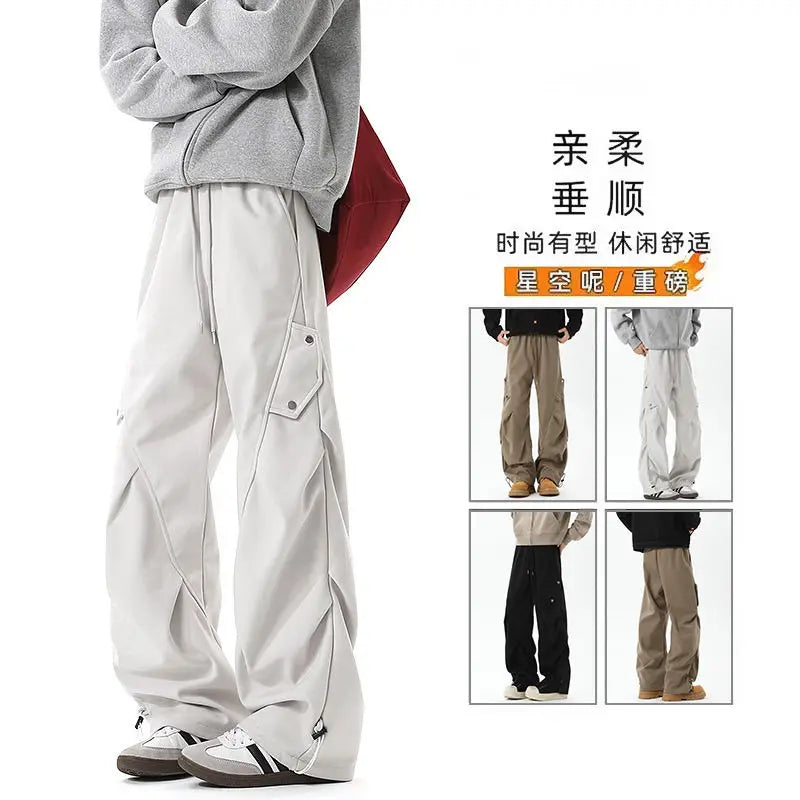 Pantalon Cargo Homme Streetwear - Jambe Large Automne-Hiver