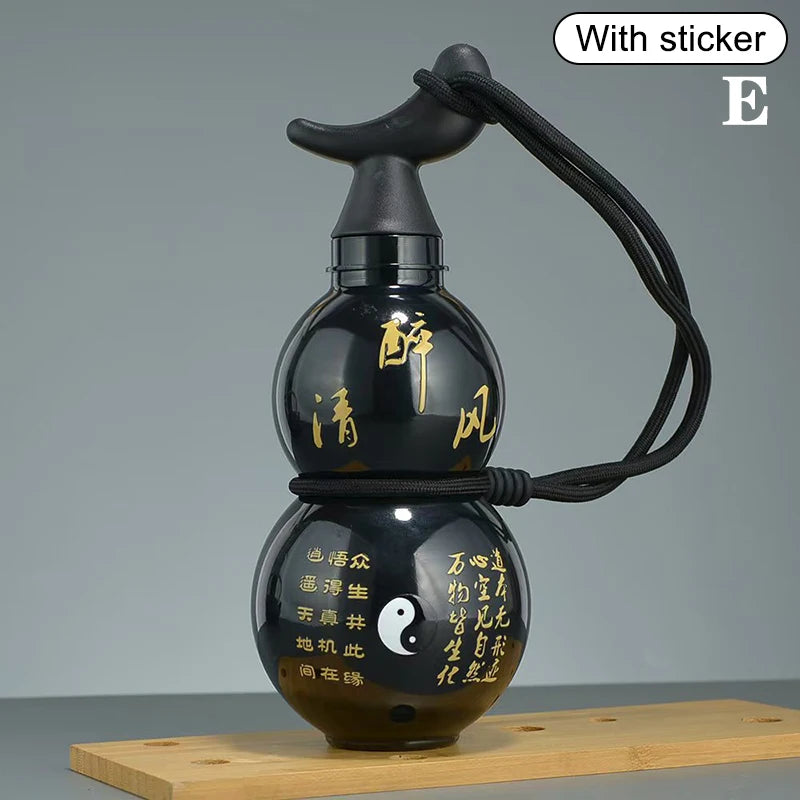 Gourde Grande Capacité Style Rétro Chinois - Carafe Eau Étanche Sport 750ml 730ml