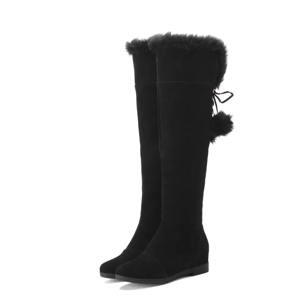 Bottes Rock Cuisse Talons Hauts - Plateforme Lacets Luxe Sexy Femme