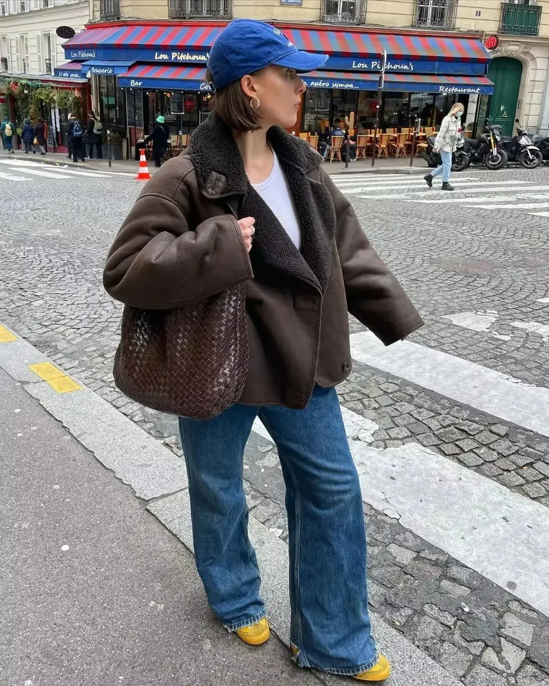 Veste Femme Peluche Synthétique Laine - Manteau Chaud Automne Hiver