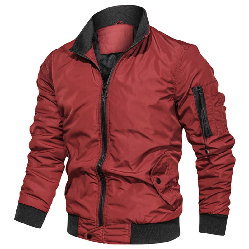 Veste Bomber Militaire Homme - Coupe-Vent Armée Outdoor Casual Grande Taille Automne Hiver