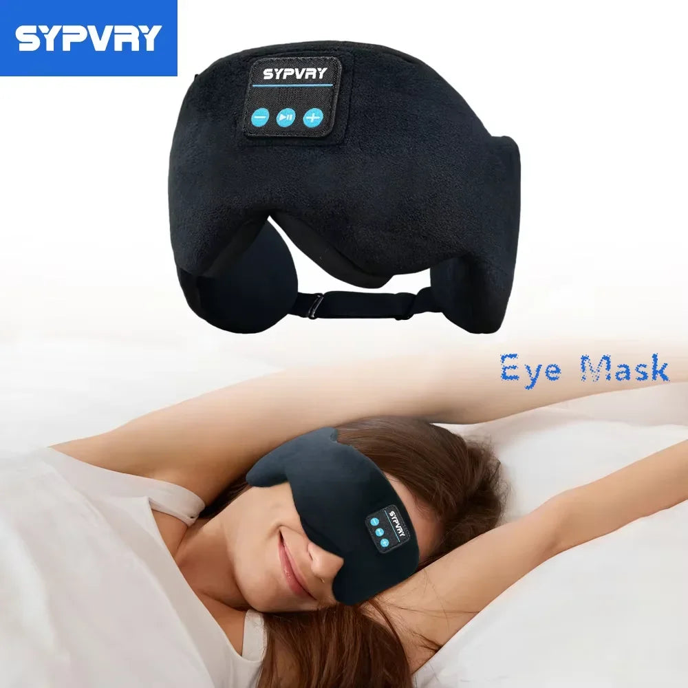 Masque de Sommeil Bluetooth avec Écouteurs - Bandeau Nuit Confortable Audio Sans Fil