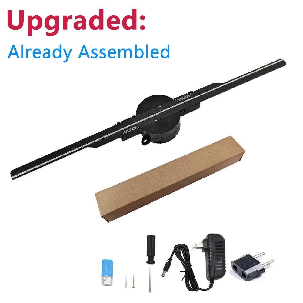 Ventilateur Hologramme 3D 42CM WiFi - Projecteur Holographique HD Magasins Bars Noël