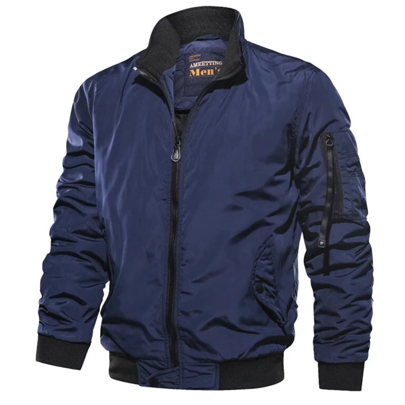 Veste Bomber Militaire Homme - Coupe-Vent Armée Outdoor Casual Grande Taille Automne Hiver