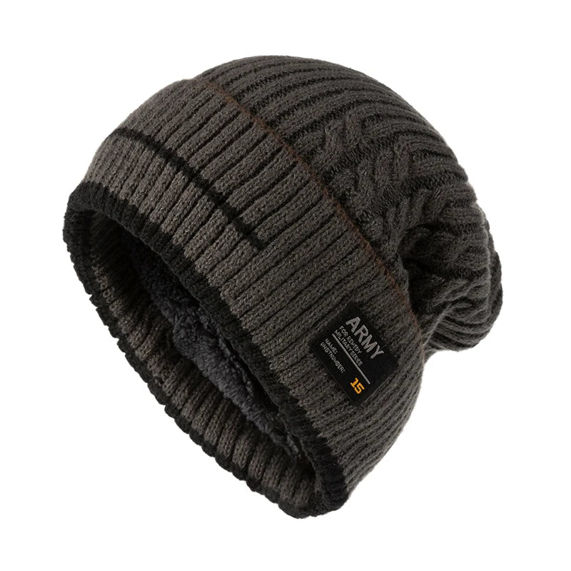 Bonnet tricoté pour hommes et femmes, Bonnet épais, Skullies, hiver 2023
