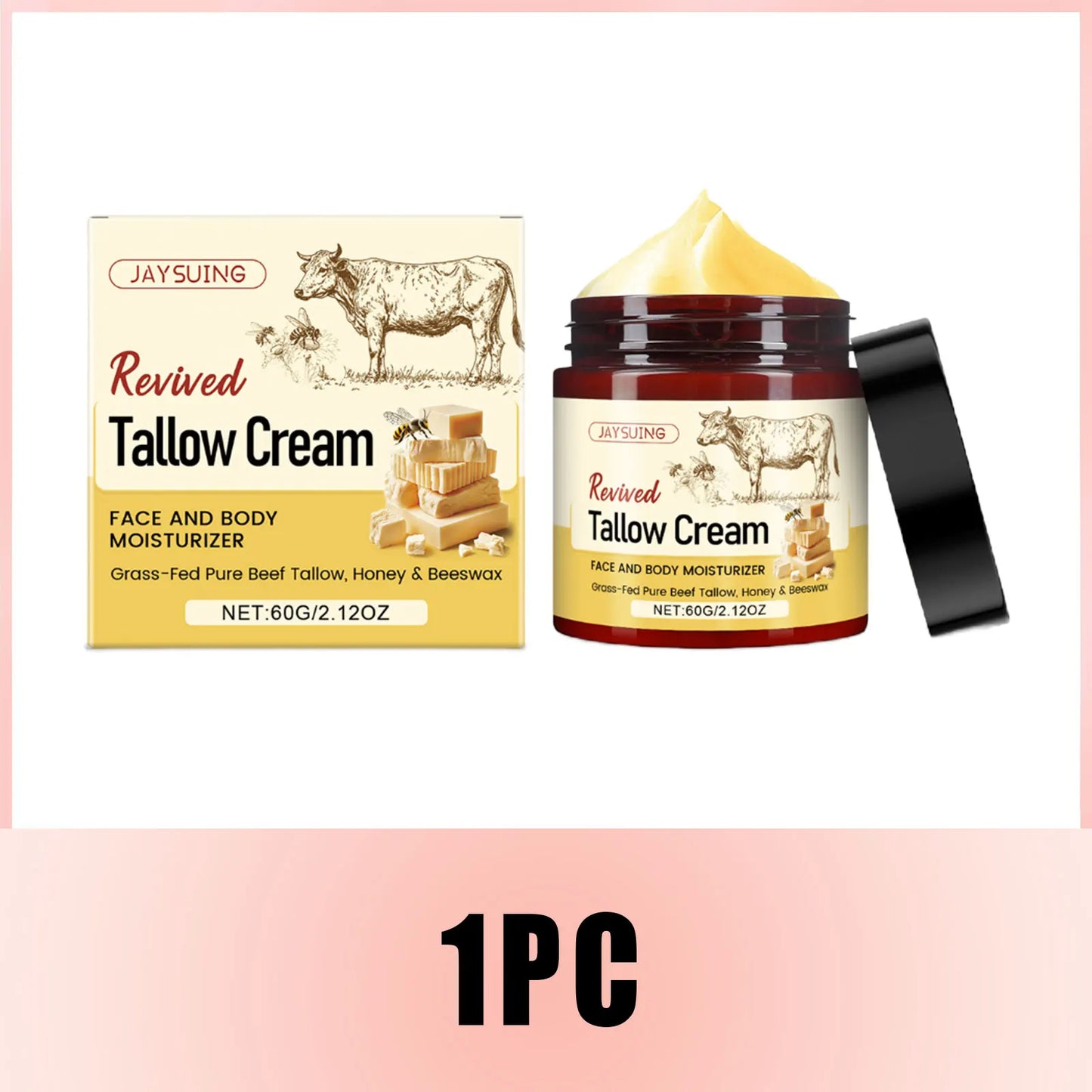 Natural Face &amp; Body Moisturizer - Organic Whipped Honey Beeswax