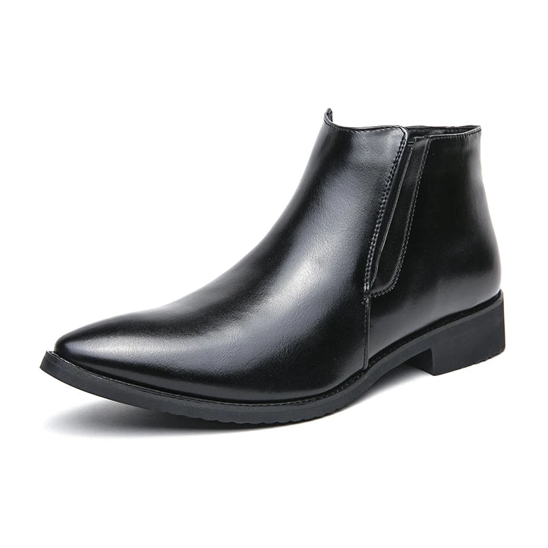 Bottines Homme Élégantes Style Britannique - Cuir Premium