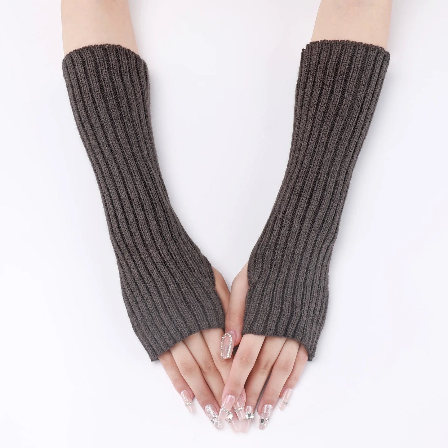 Gants Sans Doigts Lolita Kawaii - Mitaines Gothiques Punk 30cm