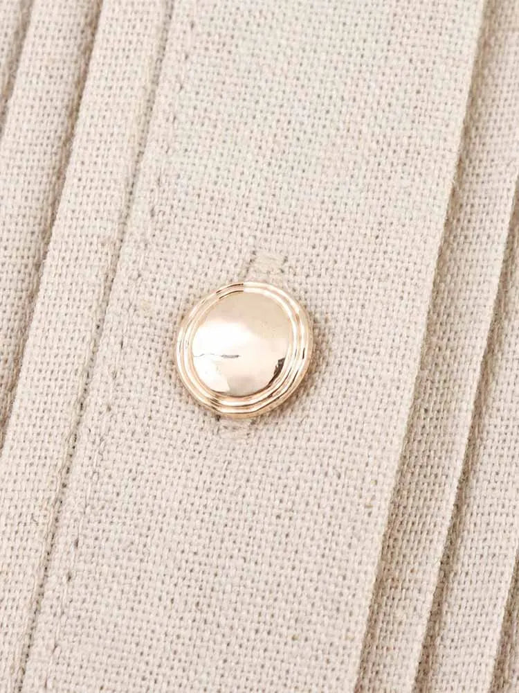 Robe Midi Femme Lin Été - Style Français Européen Américain Tendance