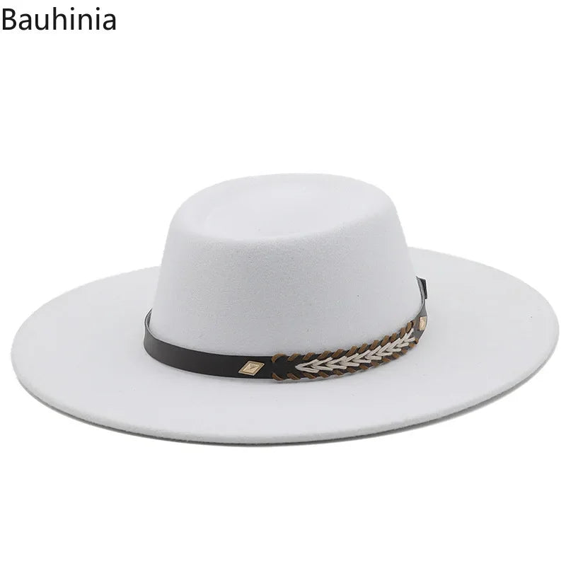 Chapeau Fedora Feutre Style Britannique - Bord Large Jazz Luxe Unisexe