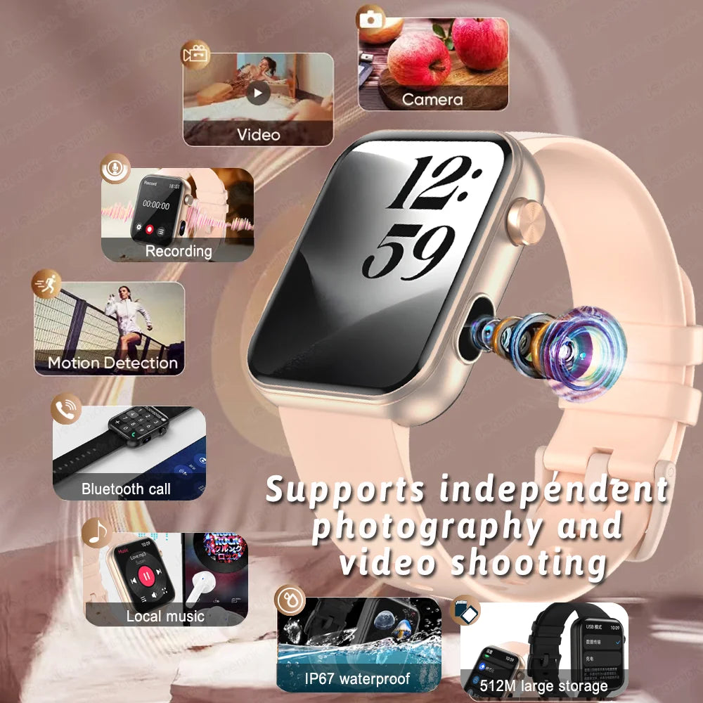 Montre Connectée Multifonction 2025 - Appareil Photo Santé Sport Étanche