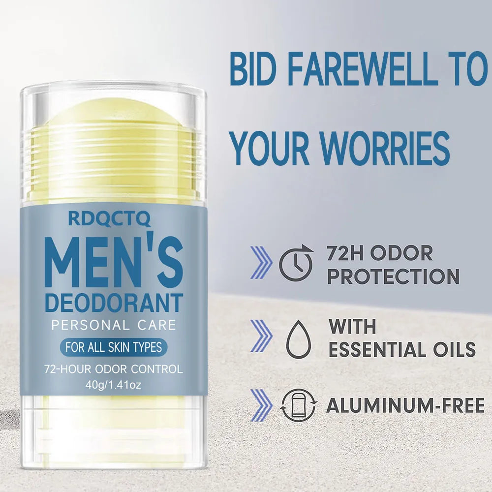 Natural Deodorant for Men with Eucalyptus Charcoal - 48-Hour Protection Without Streaks
