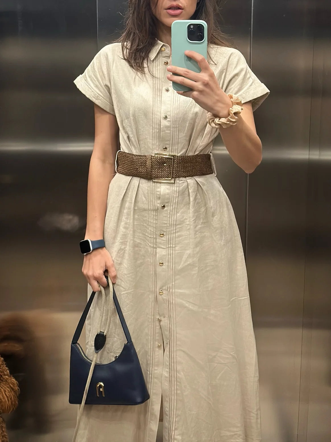 Robe Femme Été Rétro Lin - Style Français Élégant