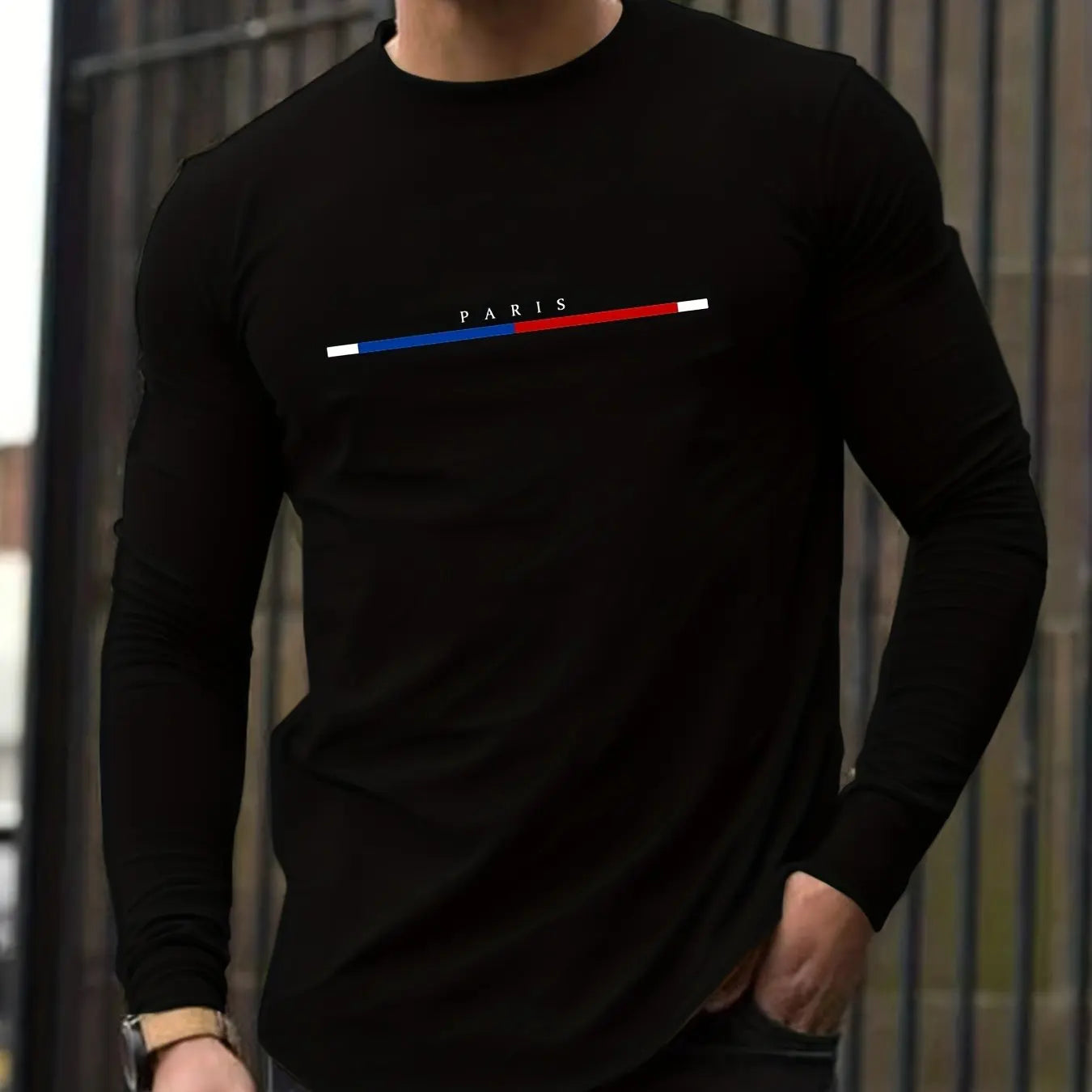 T-Shirt Homme ROME Manches Longues - 100% Coton Col Rond Ample Grande Taille