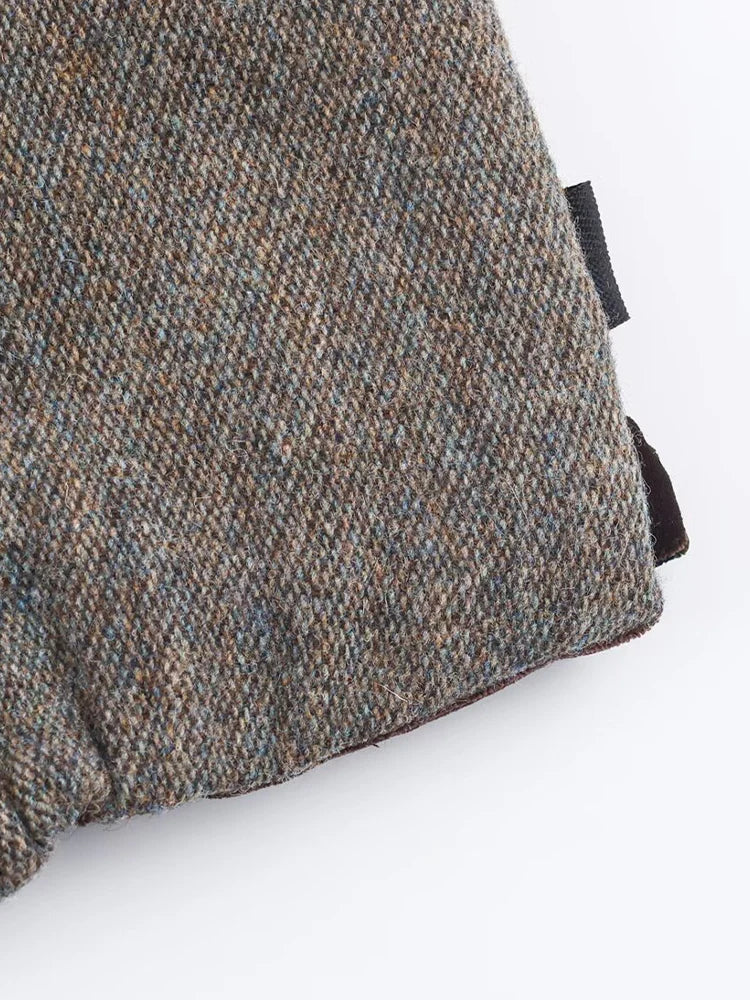 Gilet Femme Coton Épissage - Style Euro-Américain Automne