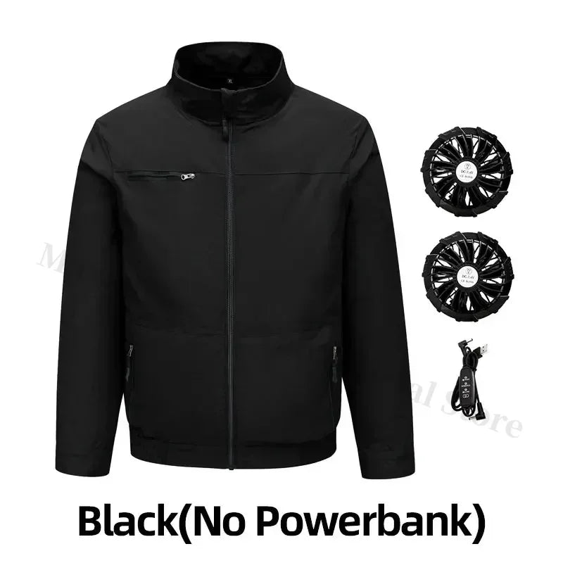 Veste Ventilateur USB Homme Femme - Climatisation Refroidissement Corps Pêche Travail