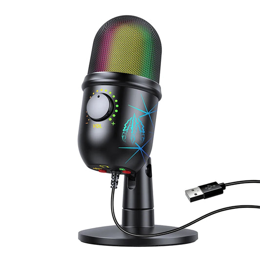 Microphone USB Studio Professionnel - Condensateur PC Streaming Gaming Karaoké Podcast