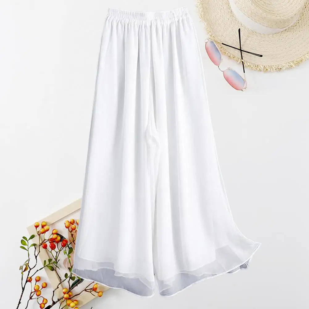 Pantalon Femme Jambe Large Élégant - Style Danse Classique