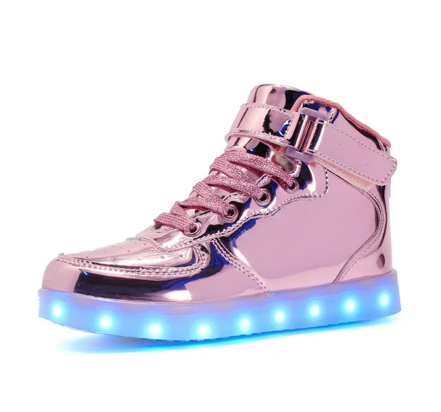 Baskets LED Lumineuses Taille 25-46 - Chaussures Enfants Adultes Unisexe