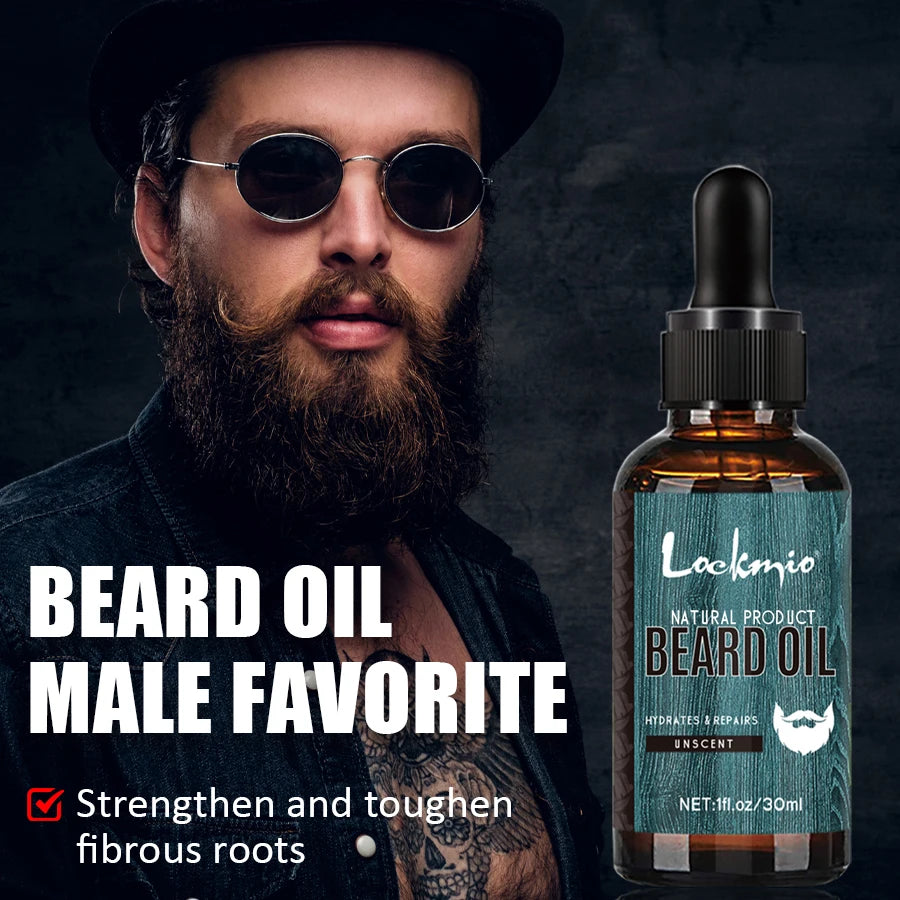 5-Piece Beard Balm Kit - Moisturizing Growth Treatment for Men