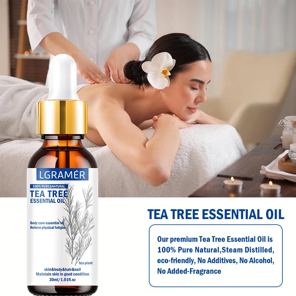 Premium Tea Tree Essential Oil 30ml - Aromatherapy Muscle Massage
