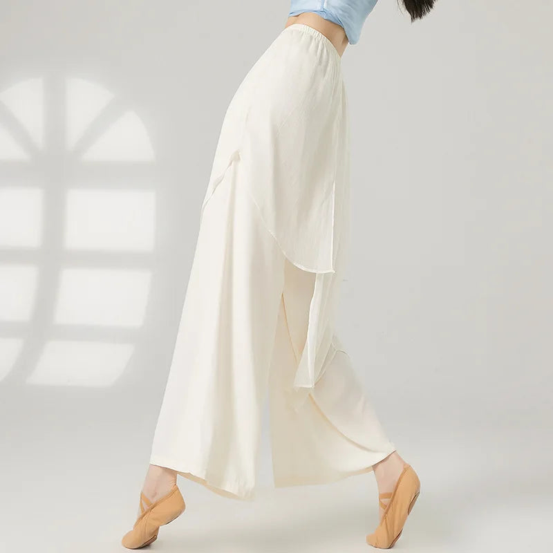 Pantalon Danse Mousseline Femme - Jambe Large Performance