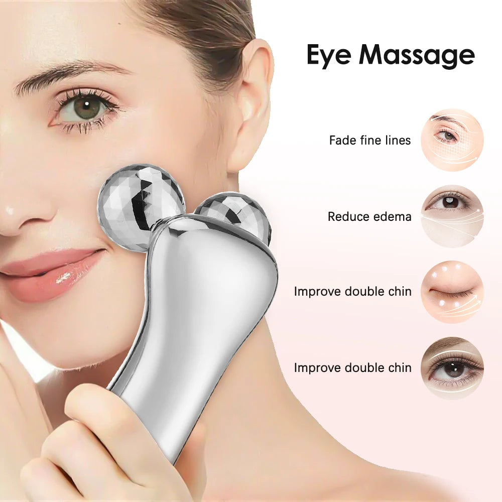 Electric Microcurrent Facial Beauty Instrument LED Display Face Lifting Roller Massager Skin Tightening Beauty Devices