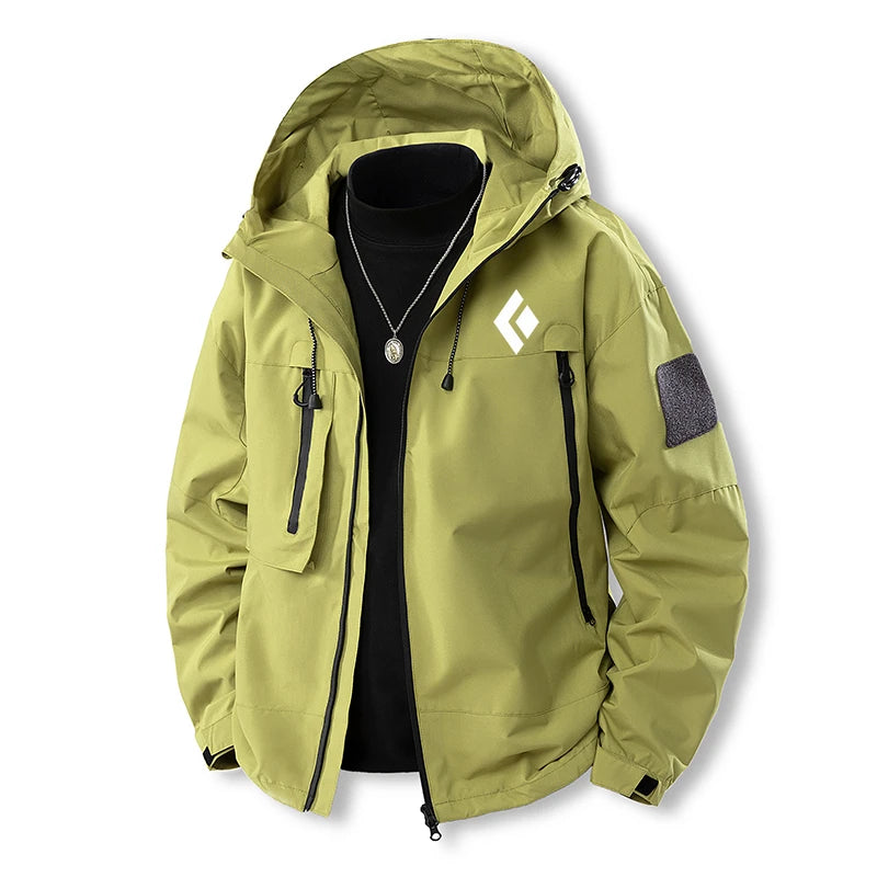 Veste Coupe-Vent Imperméable Unisexe - Capuche Tactique Randonnée Camping Léger Respirant