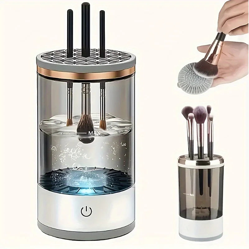USB Makeup Brush Cleaner - Automatic Washer and Dryer Without Battery