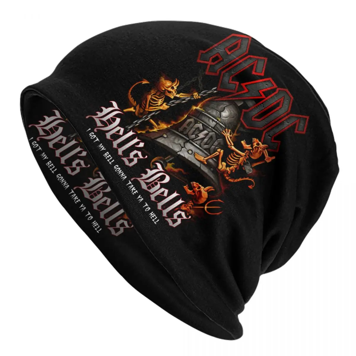Bonnet Rétro Rock AC/DC - Tricot Hiver Heavy Metal Unisexe