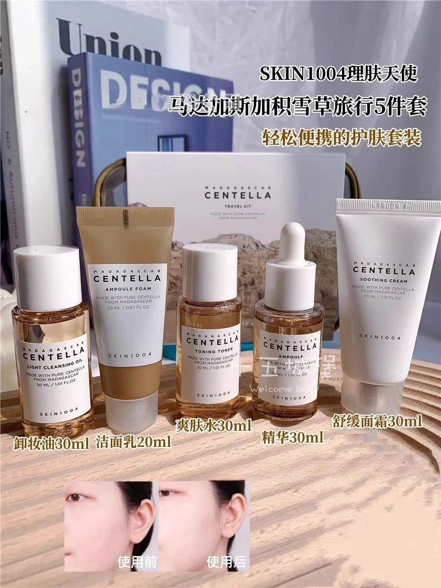 SKIN1004 Ensemble Centella Apaisant - Kit Anti-Acné Réparateur Cicatrices 4 Produits