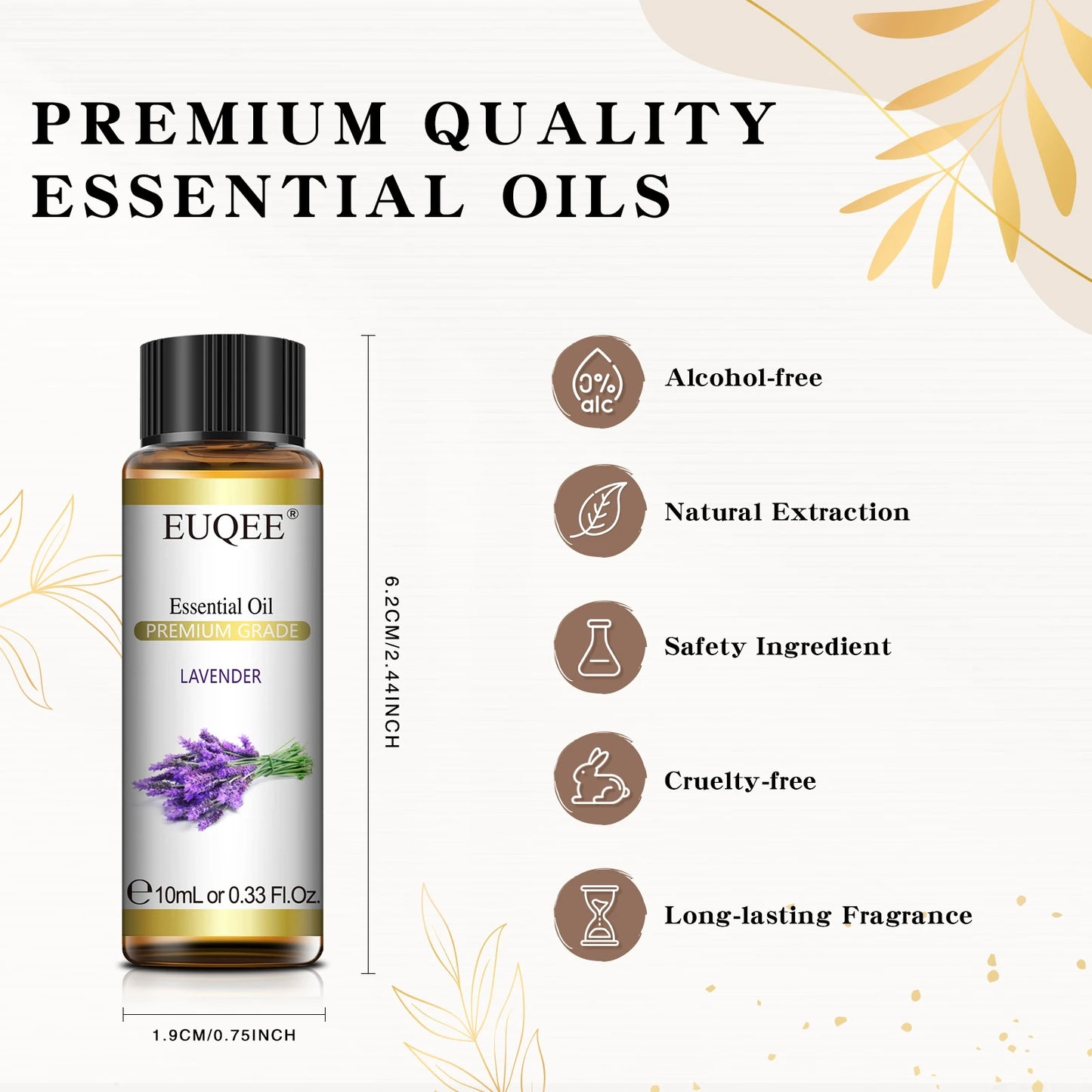 EUQEE Pure Natural Essential Oil 10ml - Lavender Eucalyptus Premium