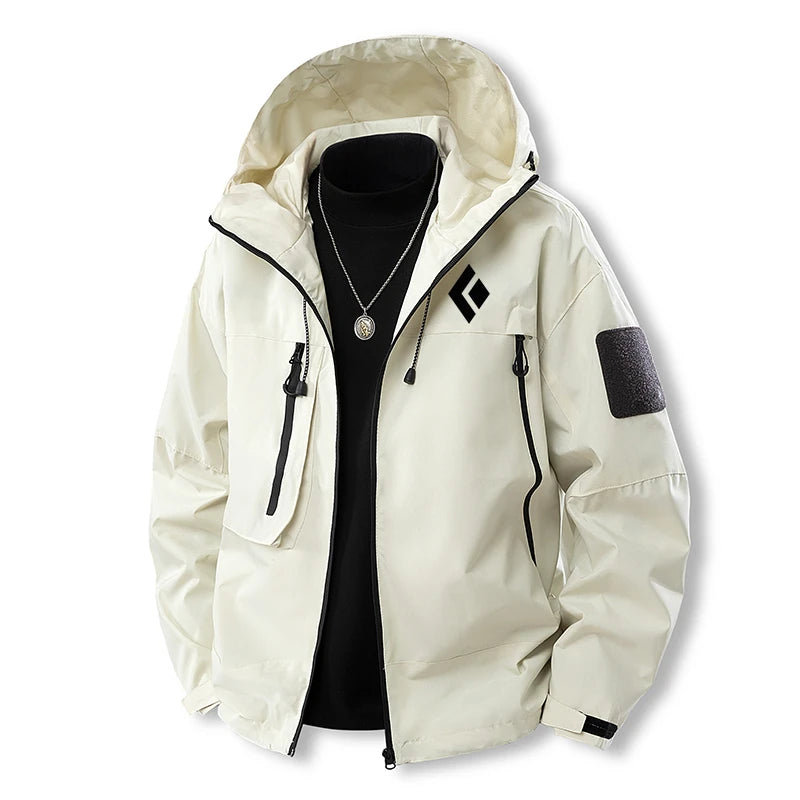 Veste Coupe-Vent Imperméable Unisexe - Capuche Tactique Randonnée Camping Léger Respirant